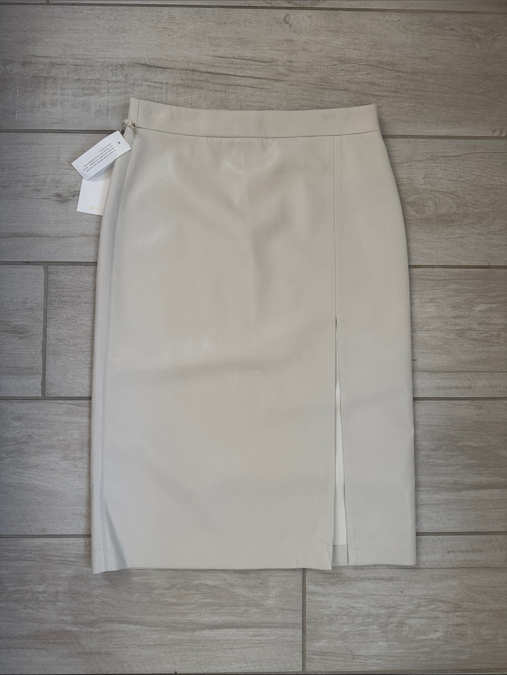 Wilfred Cream Pencil Skirt with Front Slit